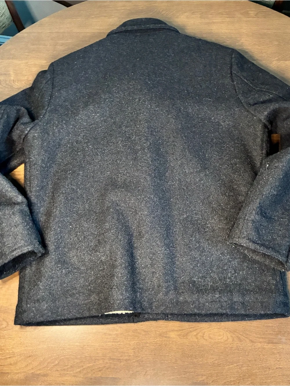 J.CREW Sherpa Lined Skiff Jacket Charcoal Gray Wool Thermore Insulated Men Large